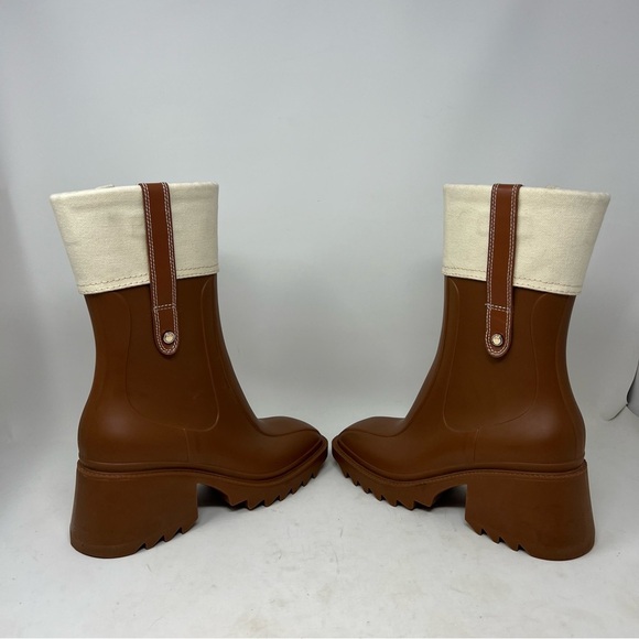 Chloe Betty Canvas Trim Rain Boot Size 38 or US 8 - Picture 5 of 14